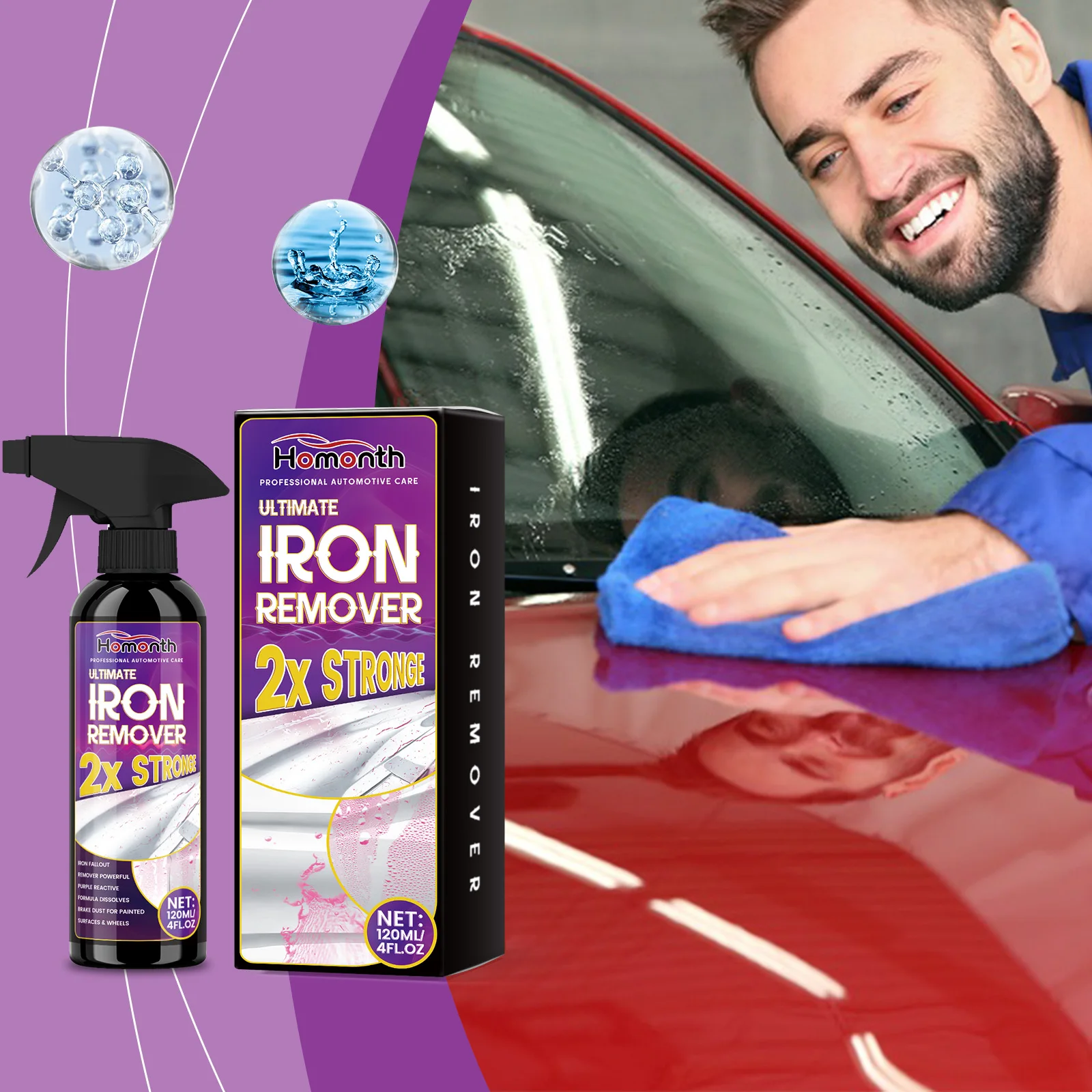 Automobile Rust Remover, Automobile Tire Metal Surface Decontamination, Rust Removal and Anti-oxidation Retread Cleaner