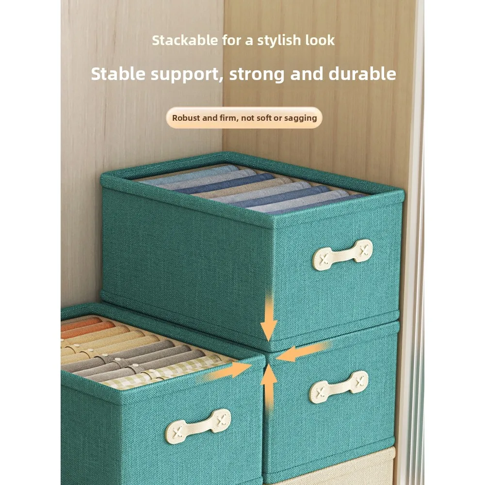 

Japanese Sle Foldable Fabric Storage Box for Clothes And Pants Organizer Der pe Storage Basket for Bedroom And Childre...