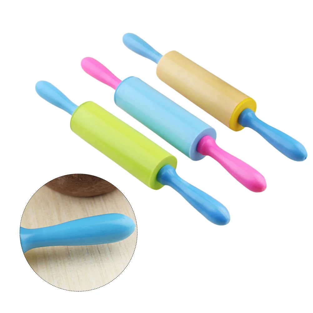 Bâtons d'argile fabriqués à la main, Kit d'outils de rouleau à pâtisserie Ultra léger, couleurs aléatoires, jeu créatif, salle de classe, garderie, pâte à prise facile, 3 pièces