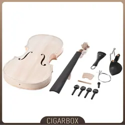 Handmade DIY 4/4 Full Size Violin Kit Natural Solid Wood Acoustic Fiddle With Spruce Top Maple Back Neck Fingerboard Tailpiece