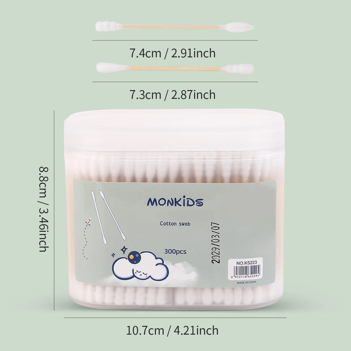 200/300/500 Ohrlöffel-Wattestäbchen, multifunktionale Schönheits- und Reinigungswerkzeuge, zur Ohrenreinigung, zum Auftragen von Make-up und für präzise Reinigungsarbeiten. – Detail 11