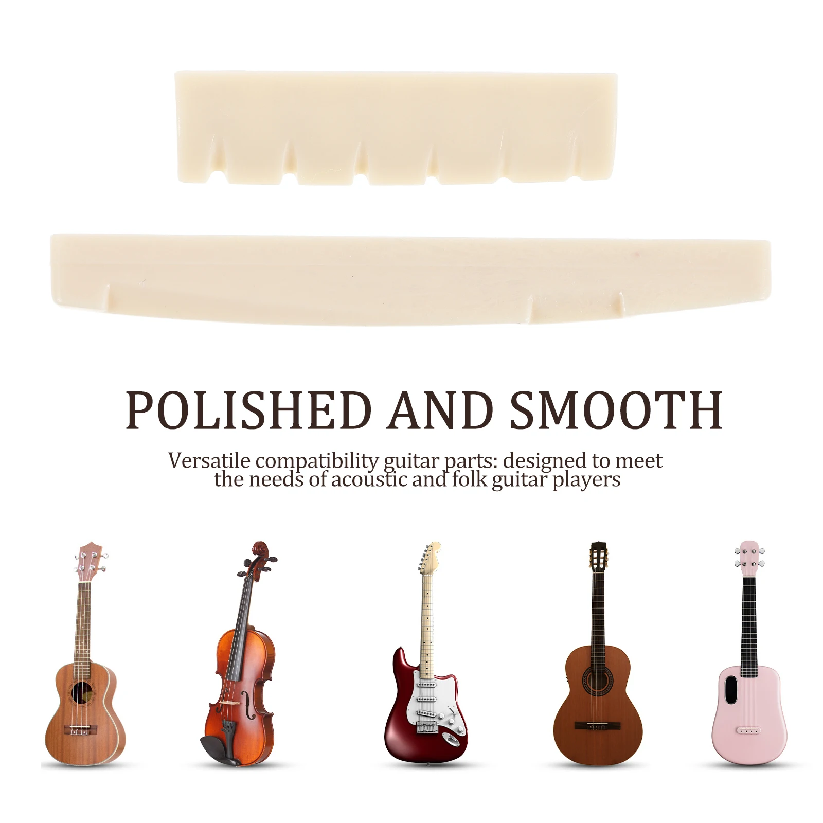 

10 Pairs Guitar Pillow Accessories Parts Bridge Bone Nut Saddle Acoustic Replacement Lute Electric