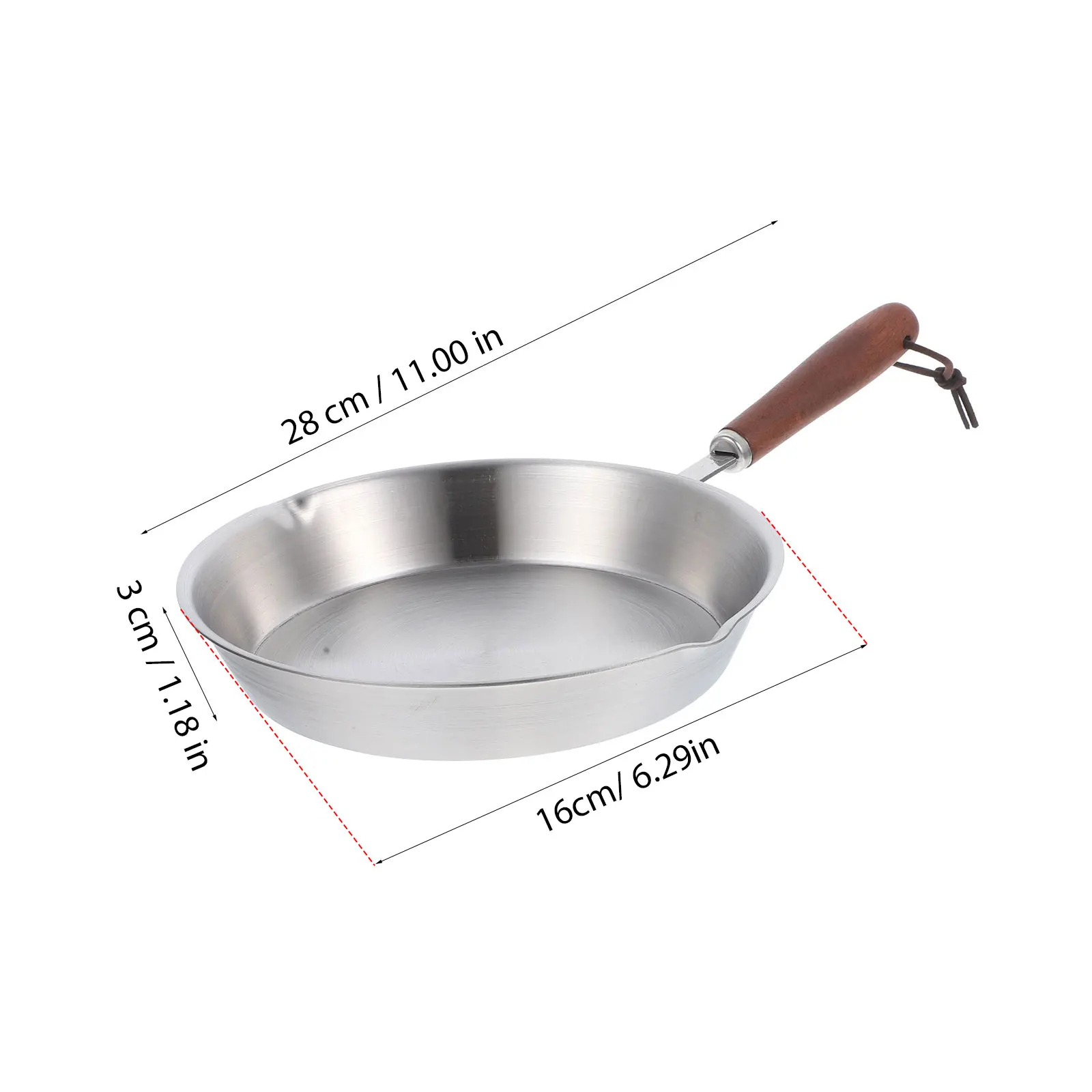 

Stainless Steel Mini Pot Egg Frying Pan Nonstick Small Pans Practical Pancakes Pie Oven Heat Insulation Anti Scalding Long