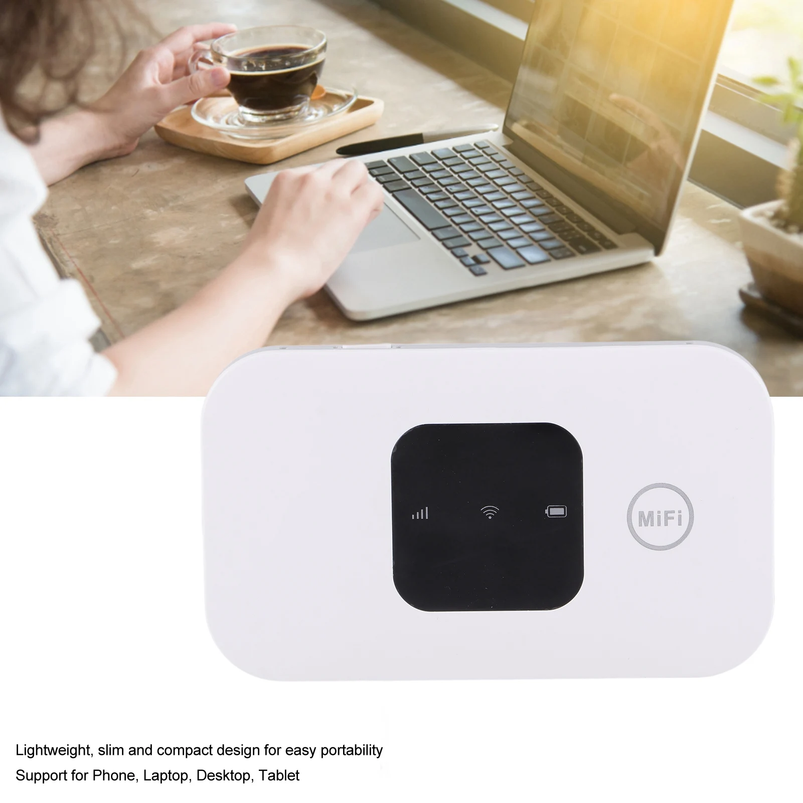 Portable Wifi High Speed White Portable Small 4G Mobile WiFi Hotspot Router for Phone Laptop Desktop Tablet