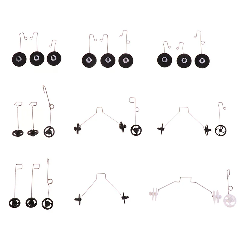 Kit de train d'atterrissage planeur en mousse RC, 1 ensemble, avec roue, accessoires d'avion pour Cessna J-11 J-20 SU27 SU57 Z51 F22 SU35