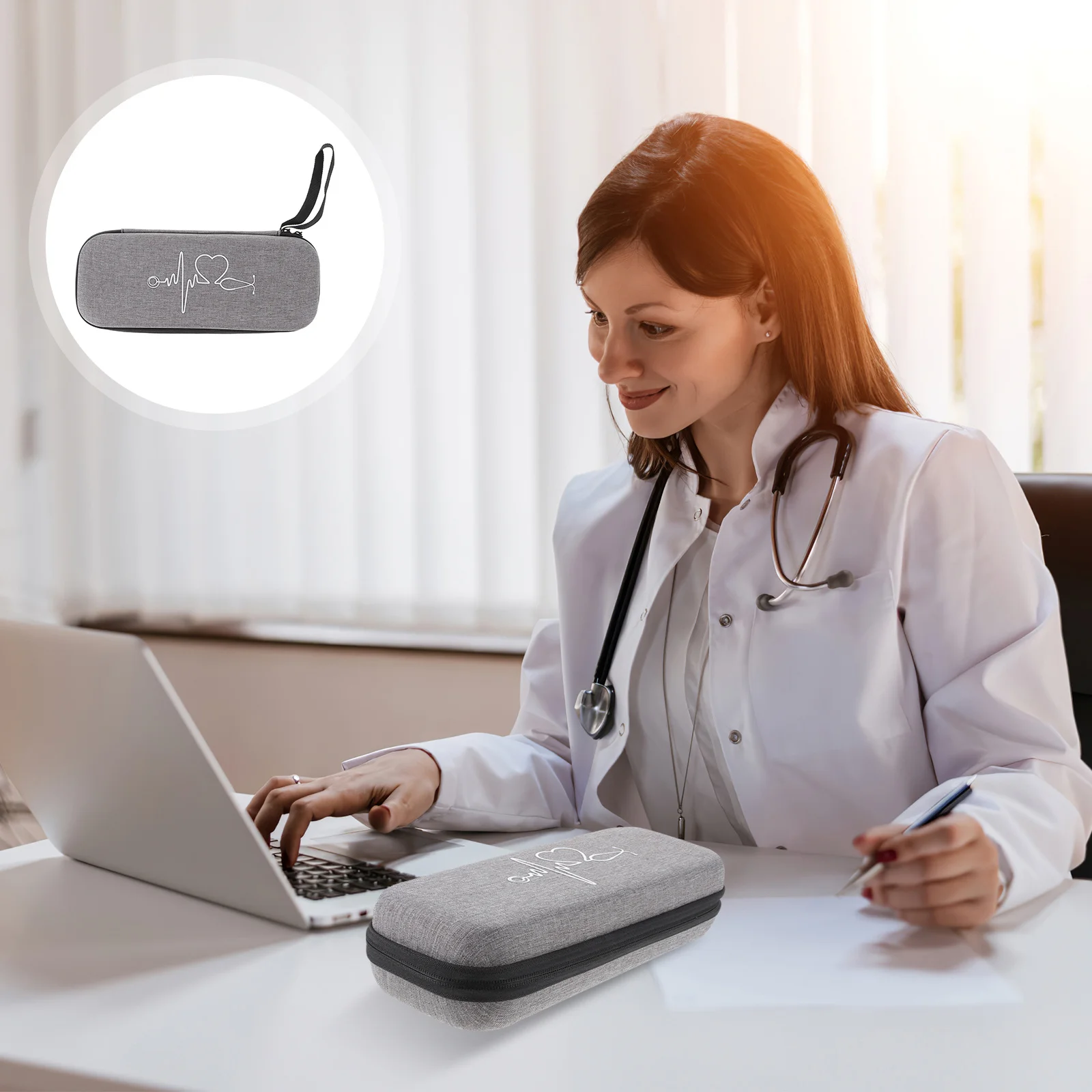 

Large Stethoscope Carrying Case Protective Holder For Nurse Accessories Portable Medical Tool Storage Nursing School