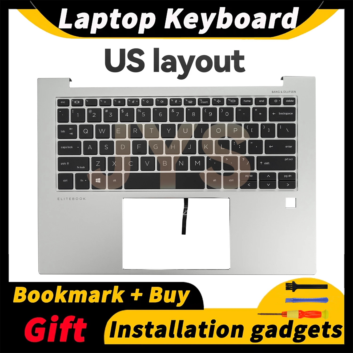 

Suitable for HP EliteBook 845 840 G9 G10 G11 Zbook Firefly 14 G9 G10 C-cover laptop replacement keyboard with backlit US layout