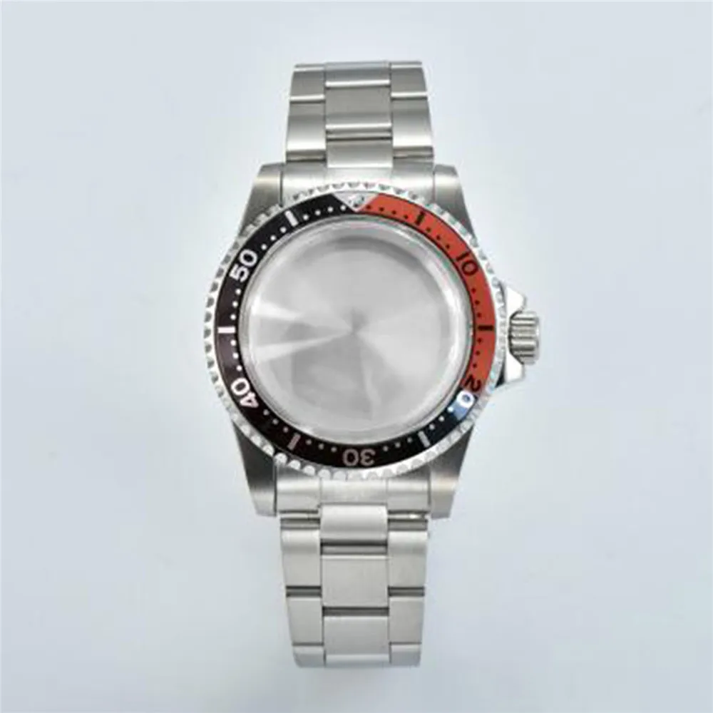 Retro 39,5mm Edelstahl Gehäuse Armband Set Meter super wasserdichtes Acryl Objektiv Uhrengehäuse passt für nh34 nh35 nh36 Uhrwerk