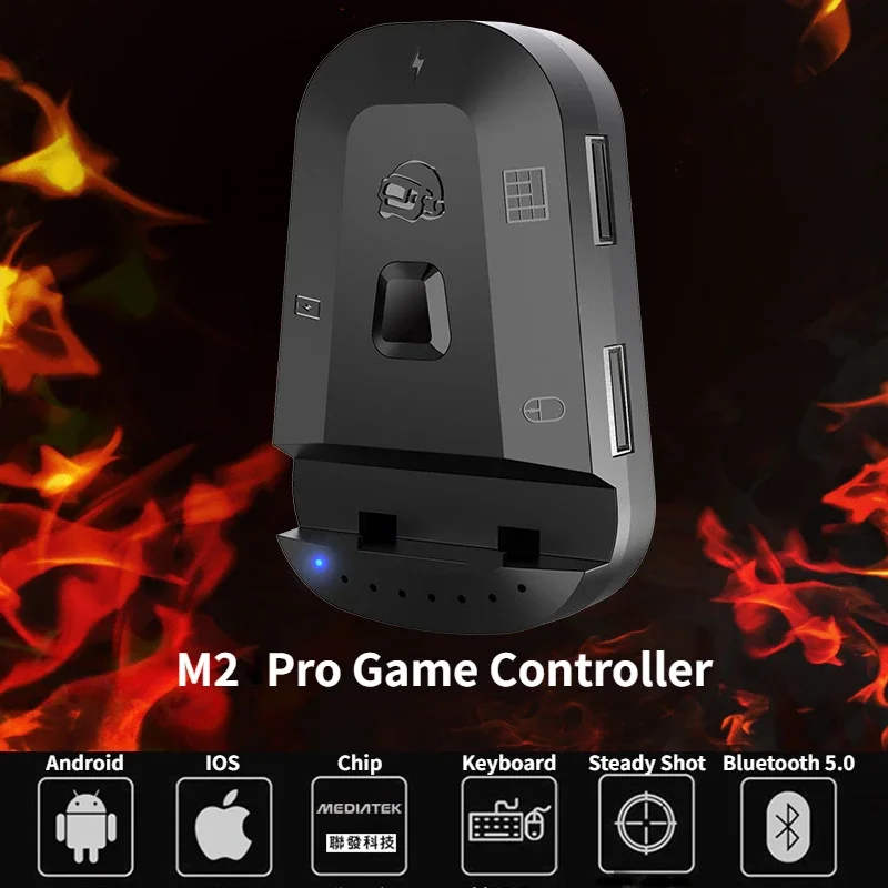 M2 Pro Mobile Game Controller 4 in 1 Mouse Keyboard Adapter Converter BT5.0 Programmable Adapter Support IOS Android 8 or Above