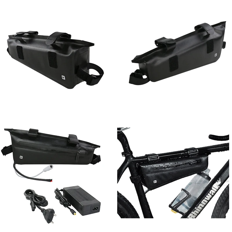Dreieckstasche E-Bike-Akku 36V 16Ah EU-Lager Lithium 18650 Zellen Wasserdichter Fahrradakku für 36V 500W 350W 250W E-Bike-Motor-Kits – Detail 4