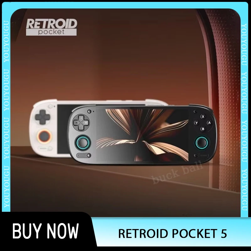 Retroid Pocket 5 Handheld Game Console SD865 8+128G Bluetooth 5.1 RP5 5.5 Inch OLED HD Screen Android Pocket Game Console Custom