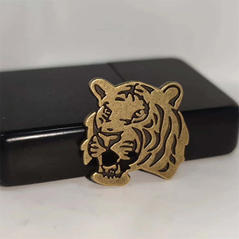 Classic Multi Style Tiger DIY Alloy Souvenir Badge For ZP Kerosene Petrol Lighter Handmade Decor Accessory Cigarette Supplies