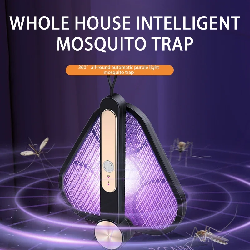 

Foldable Electric Mosquito Swatter Rechargeable Killer Swatter Trap Mosquito Racket Insect Killer Light Wave Lure Mosquito Lamp