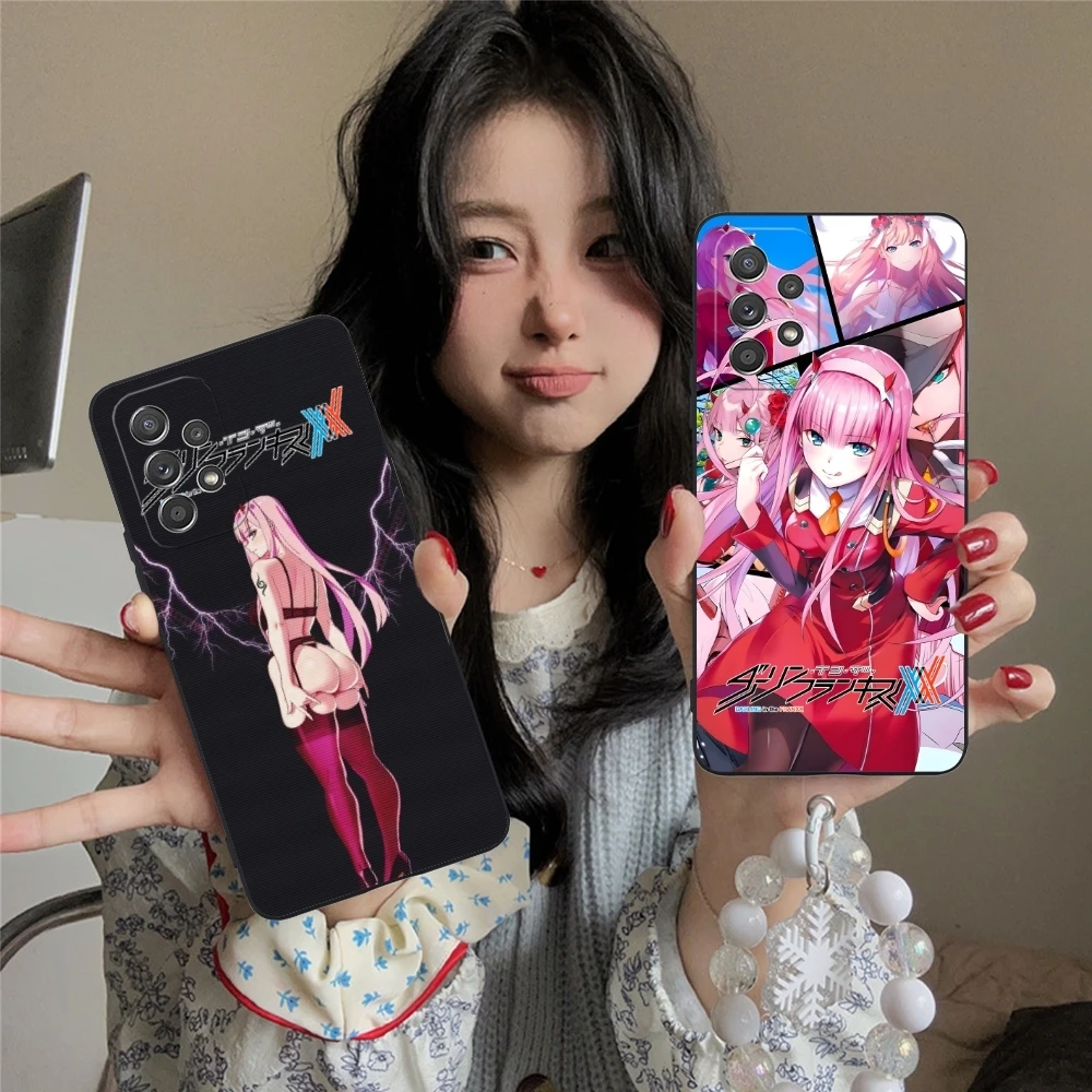 Darling FranXX Zero Two Mobile Cell Phone Case for Samsung Galaxy A91 73 71 70 54 53 52 34 24 23 21 S 5G Black Phone Cover Shell