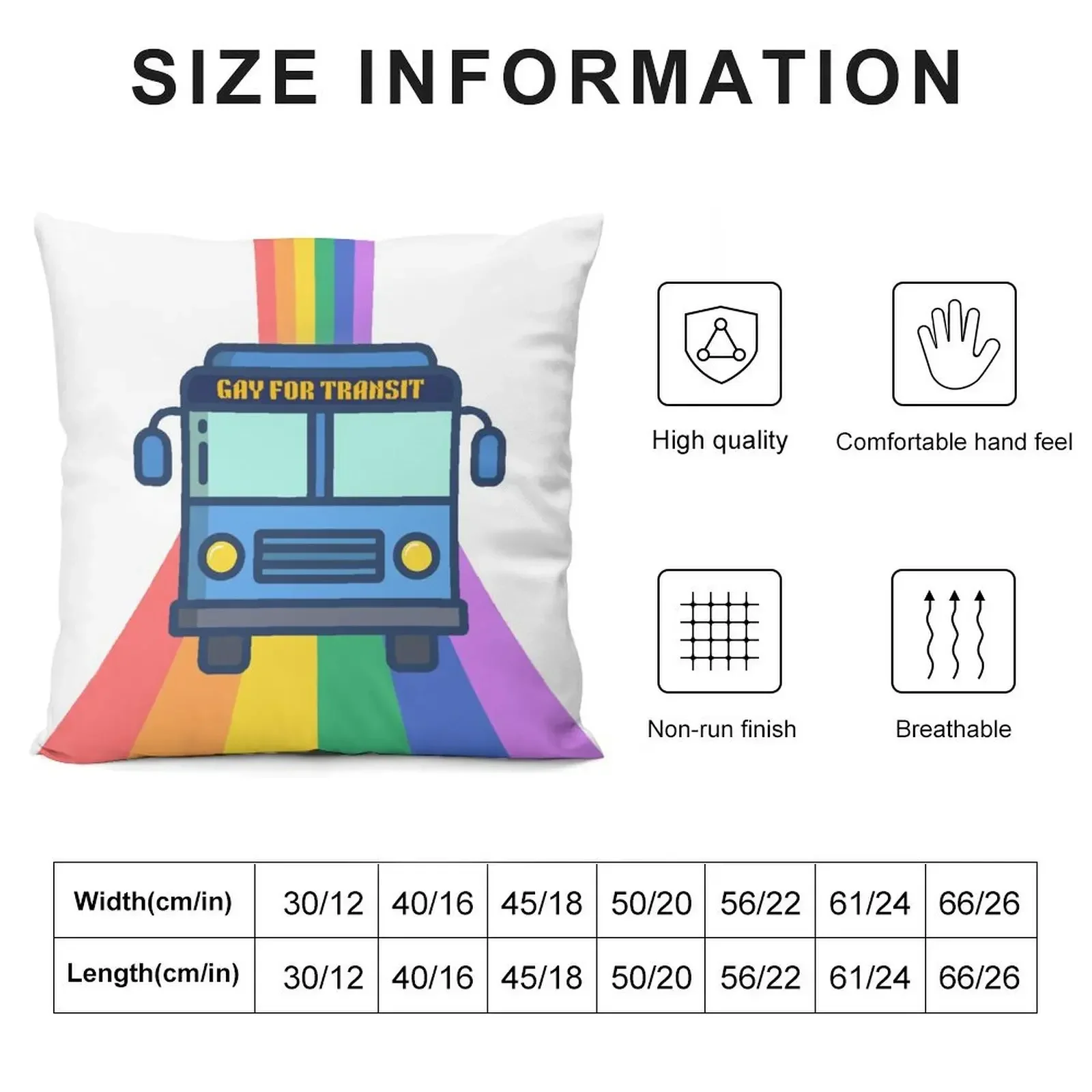 Gay for Transit - 2nd Version Throw Pillow Sofa Cushions christmas supplies pillow pillowcase pillow