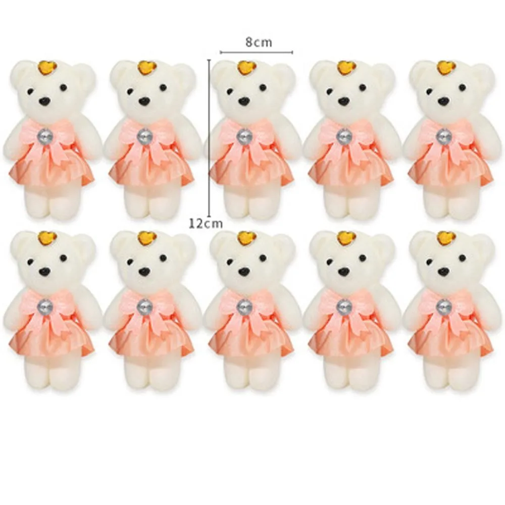 Cute Mini Doll Toy Cartoon Plus Plush Plush Animal Small Teddy Bear Bouquet Bear Kid Toys Plush Dollv 10 PCS
