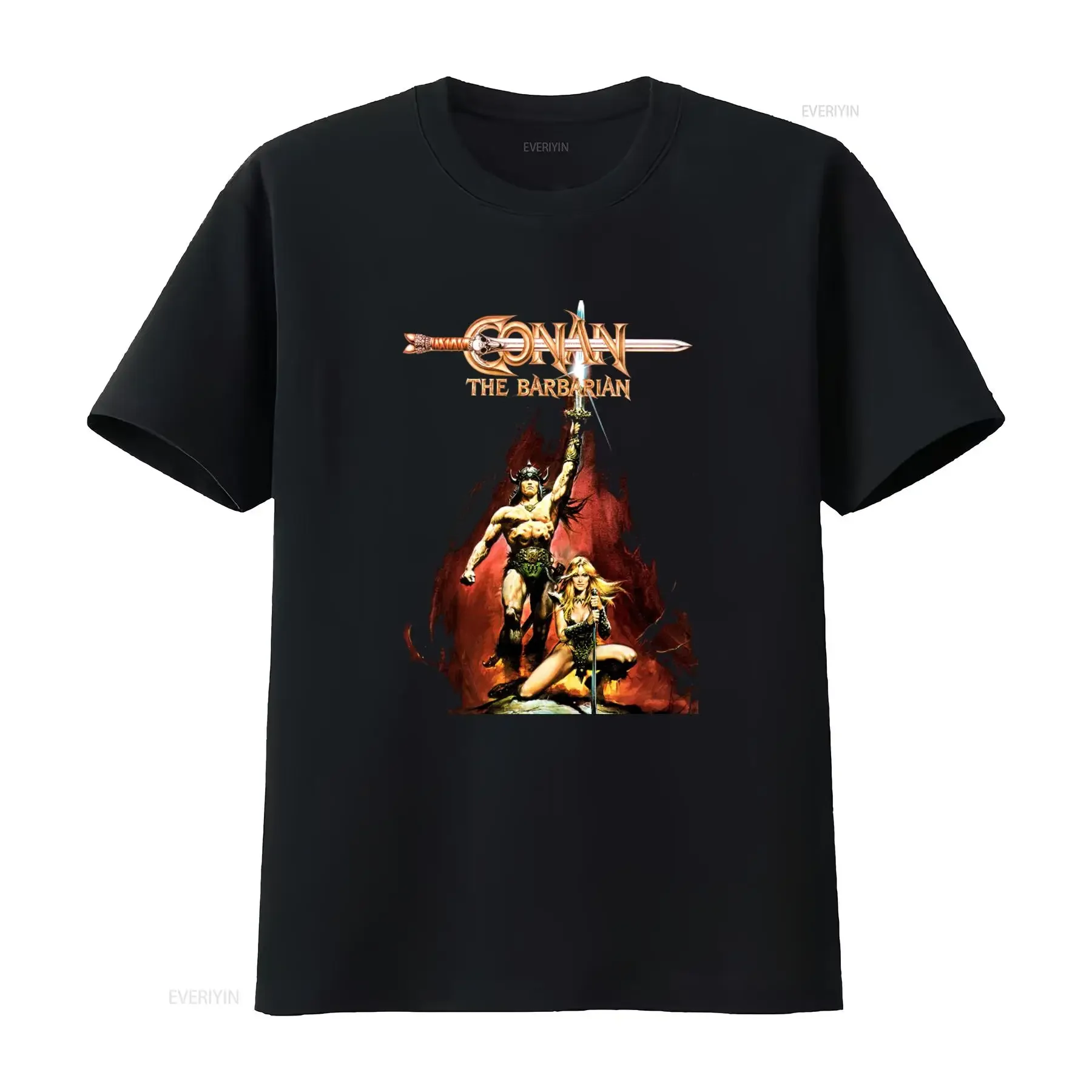 Conan the Barbarian Cotton T Shirt  All Sizes S 4XL NA169 vintage Washed Unisex designer clothes homme Stretched Stylish
