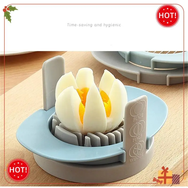 ABLE-계란 슬라이서, 3 In 1 삶은 계란 커터, 스테인레스 스틸 절단 와이어 포함, 계란을 얇게 썰기 웨지