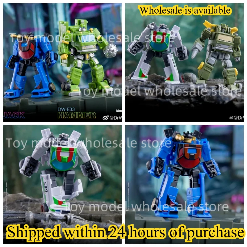 [IN STOCK] Transformation Dr.Wu DW-E30 DW-E24M IRON JACK Wheeljack Inferno DW-E33 DW-E30M Bulkhead Mini Action Figure With Box