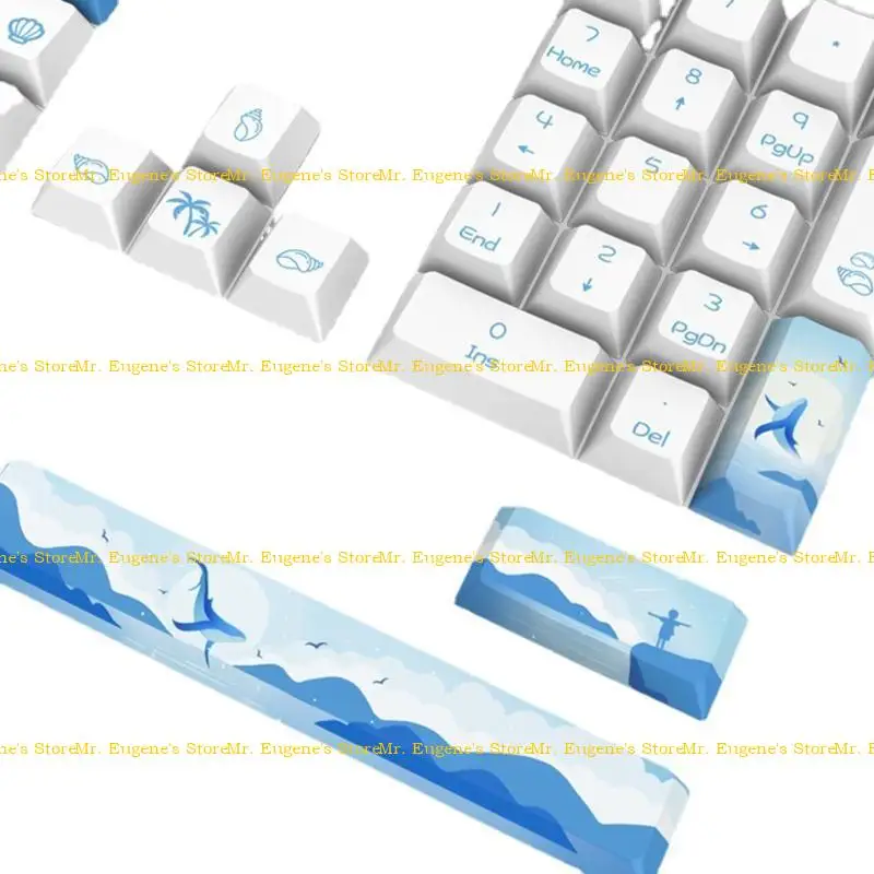 D08B 108 Keys Delphin Game Keycaps PBT 5 Seiten Farbstoff Sublimation Keycap Kirschprofil
