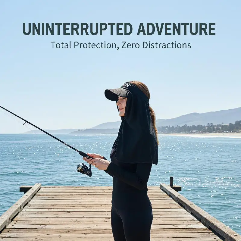 Breathable UV Protection Sun Hat With Removable Face Neck Cover For Outdoor Hiking Fishing Summer Use