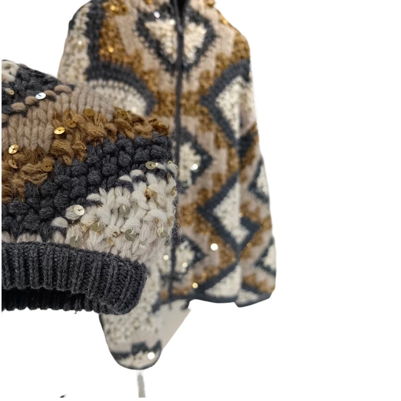 24 All Handmade Heavy Beads Wool Coat Top Quality Strickjacken Luxury Woman Wrapping Cozy 60% Wool 30% Mohair knitted sweater