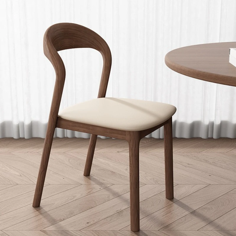 Ash Wood Party Dining Chairs Advanced Homestay Bedroom Hotel Dining Chairs Vanity Living Room Home Furniture Silla Comedor Lscy