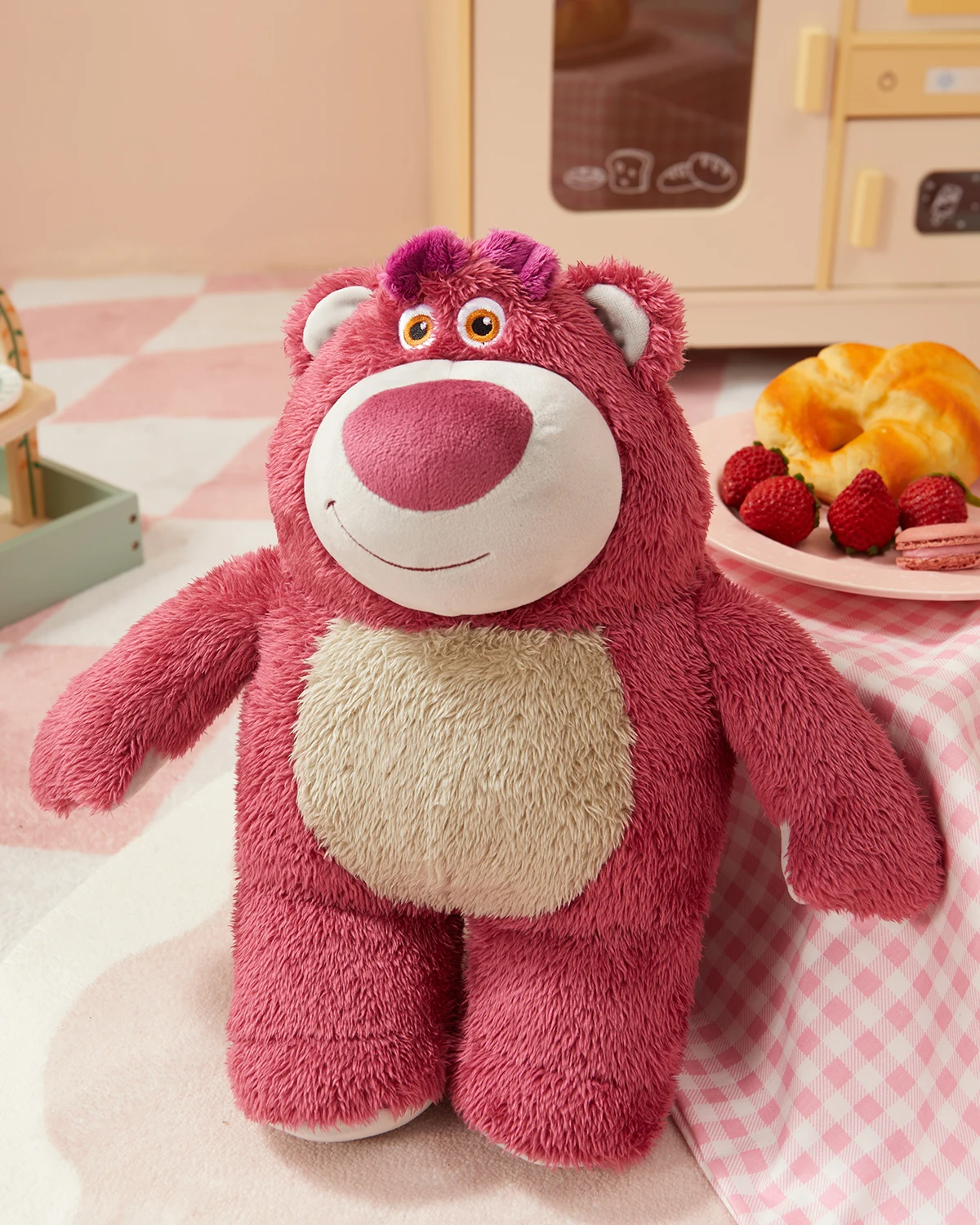 Disney Strawberry Bear Plush Toy Pixar Toy Story Lotso Small Stuffed Animal Soft Plush Doll Cute Cartoon Character Merchandise