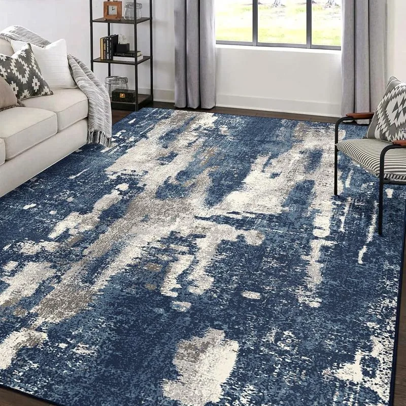 

GENIMO Machine Washable Abstract Area Rugs for Bedroom and Living Room, Hallway Runner Rugs - Modern, Non-Slip, Aesous Sizes