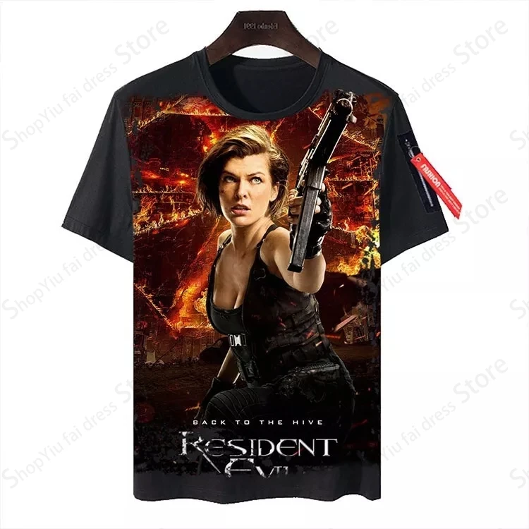 Men\'s Graphic T-shirt Game Resident Evil 3d Print Tshirt Men Women Fashion Short Sleeve T shirts Kids Hip Hop Tops Tees Boy 2024