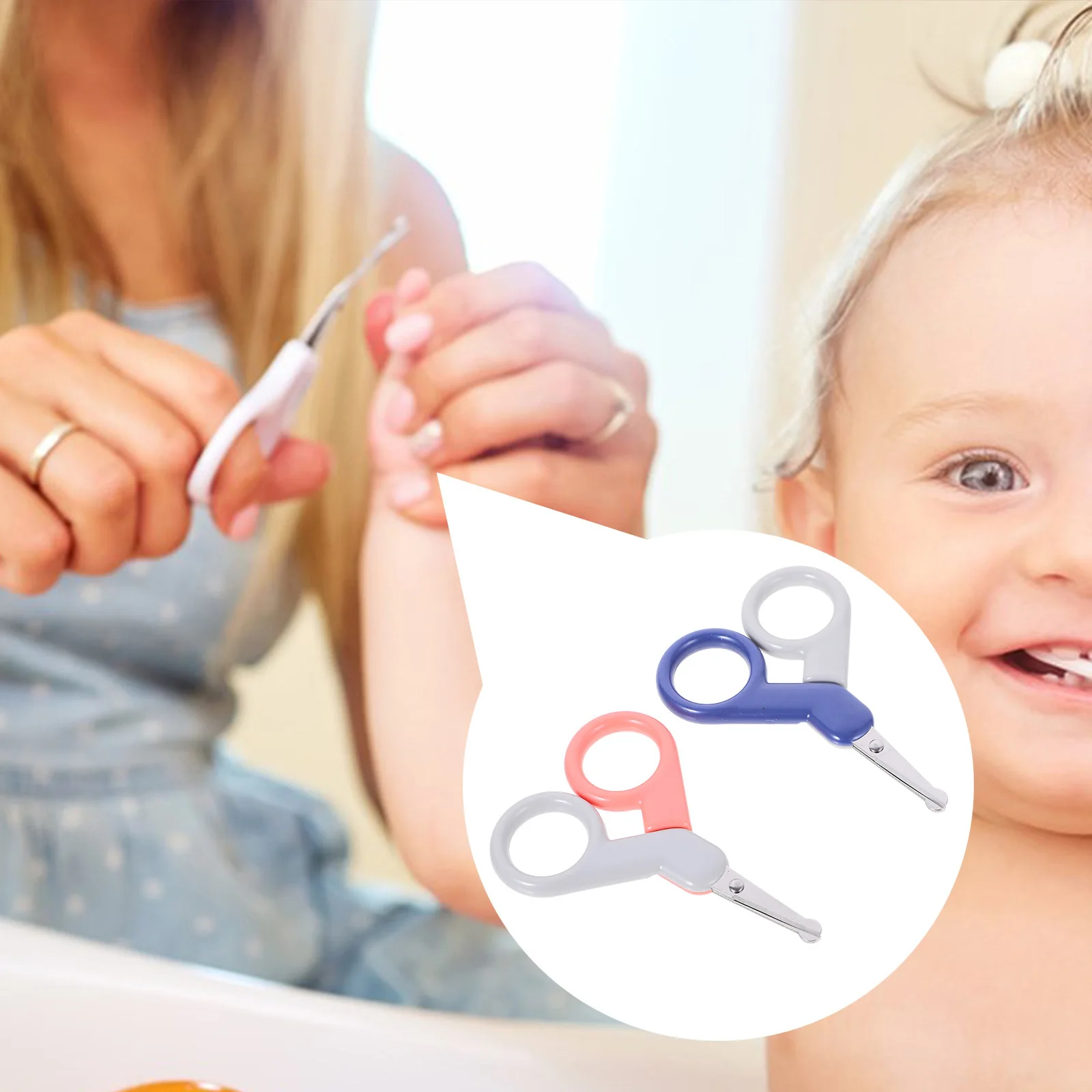 

2 шт., детские кусачки для ногтей, безопасные детские маникюрные резаки, инструменты с закругленной головкой, триммер для ногтей из нержавеющей стали для новорожденных и детей