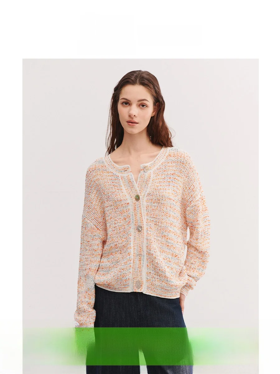 

Уникальный красивый вязаный кардиган для женщин: весенний топ из мягкого хлопка с длинным рукавом, V-образным вырезом, в винтажном стиле, повседневный, модный