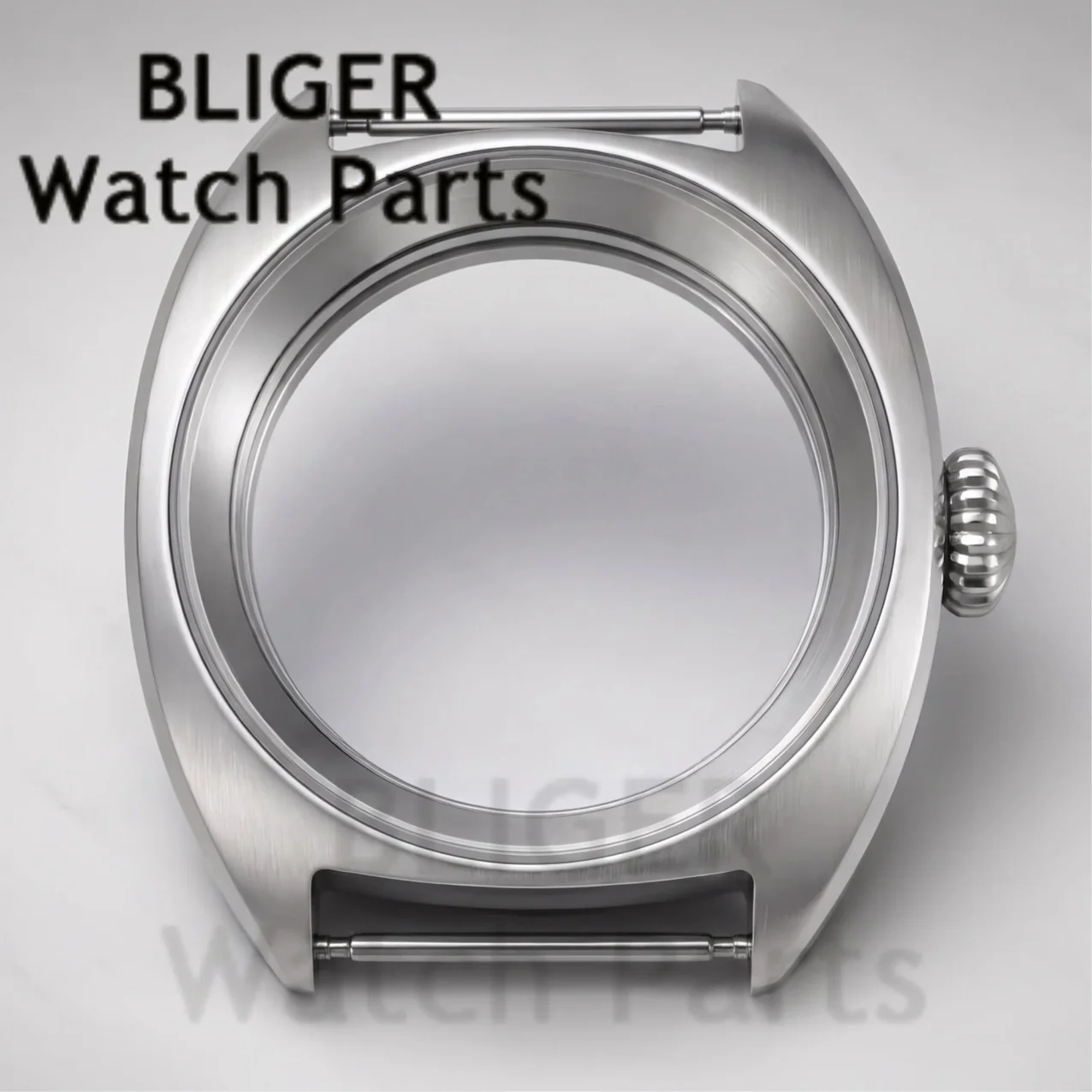 39mm Miyota8215 Domed Mineral Glass Silver Diving Watch Cases For NH35 NH36 ETA2836 PT5000 DG2813 Movement Big/Small Screw Crown