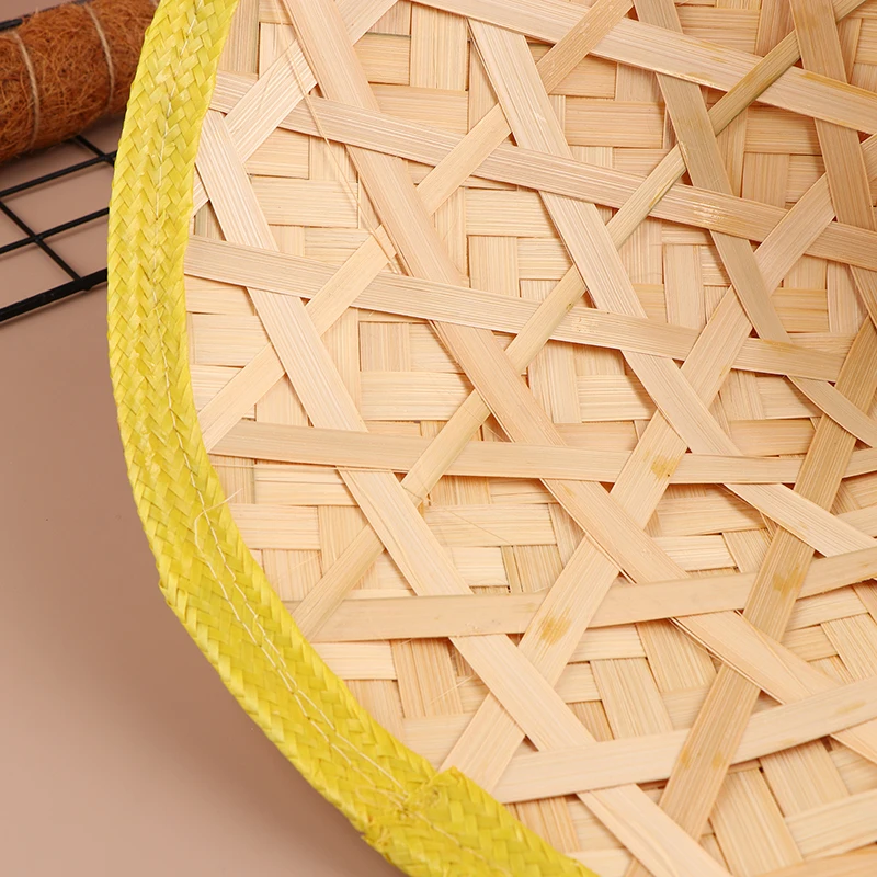 Chinesische Retro Bambus Rattan Fischer Hut Handgemachte Webart Stroh Eimer Hut Tourismus Regen Tanz Requisiten Kegel Angeln Sonnenschirm Hut – Detail 12