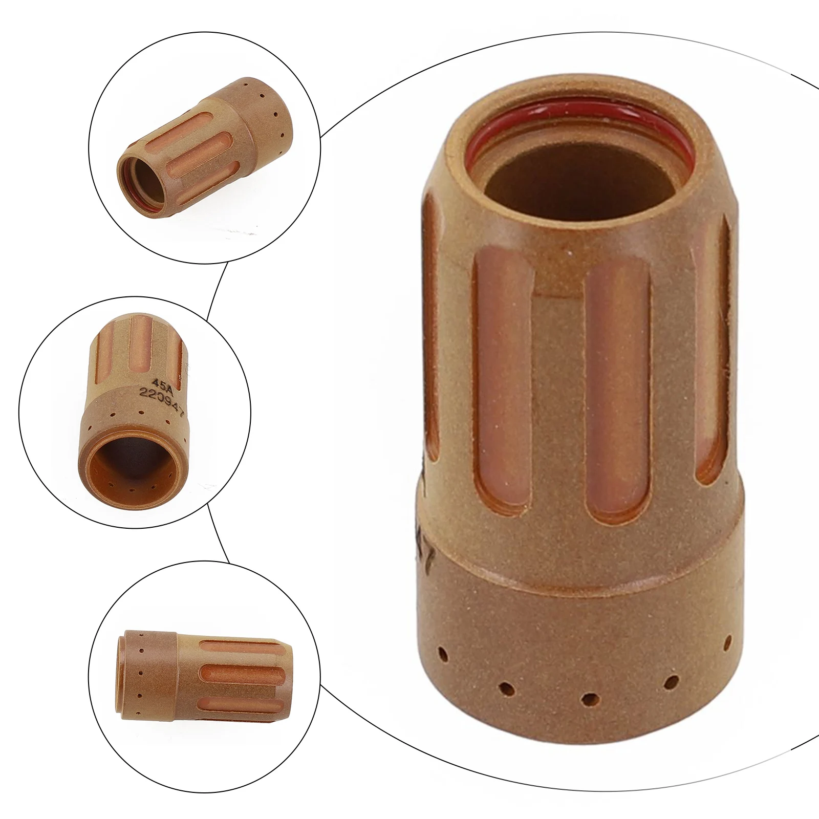 Accessories Plasma Splitter Cutting Consumables 0.2-0.8Mpa 220947 Cutting Consumables Plasma Retaining Cap Swirl Ring Welding