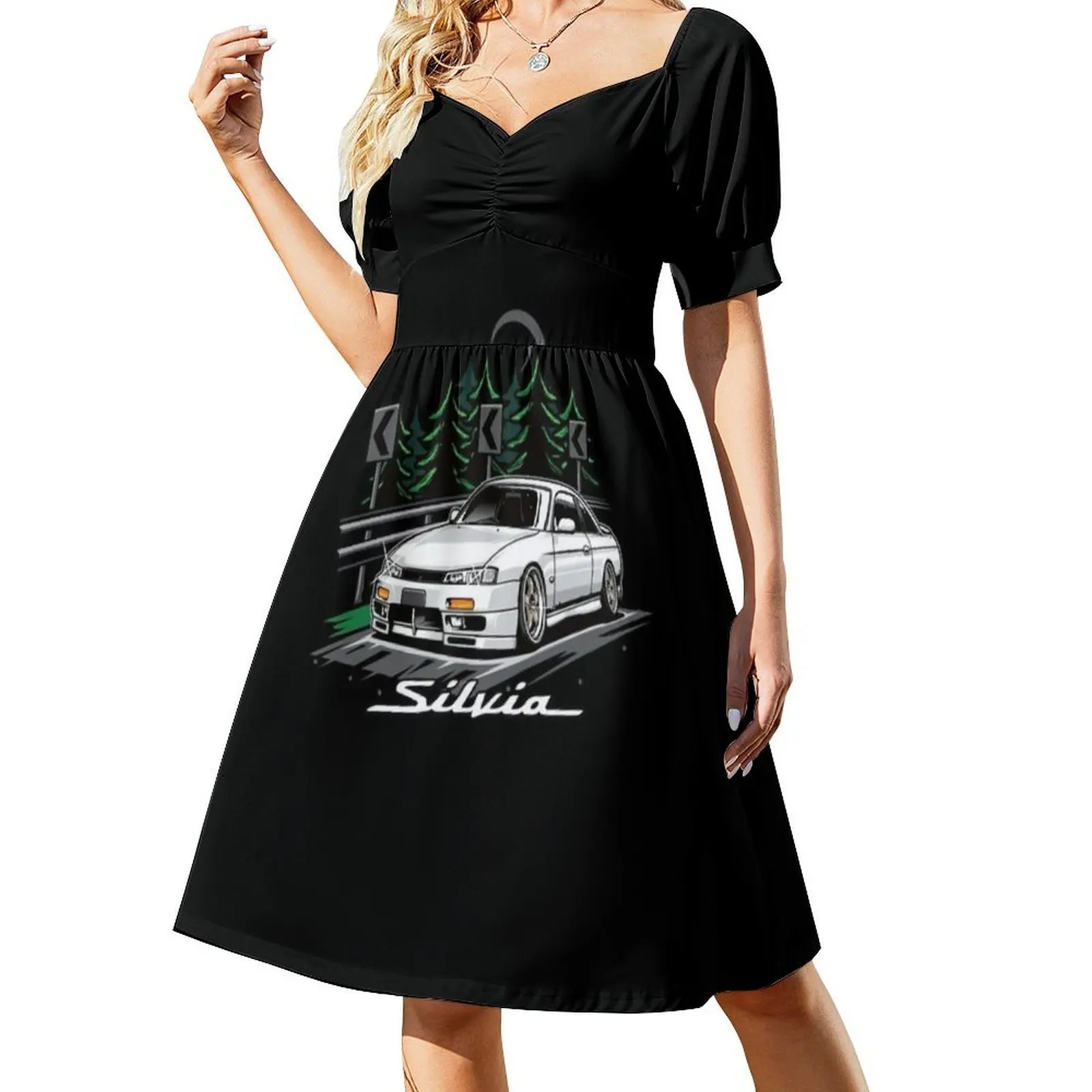 فستان سيلفيا S14 كوكي البوهيمي العتيق بأكمام منتفخة أو بدون أكمام للنساء فستان S14 سيلفيا S14 S15 سيلفيا S14 سيلفيا