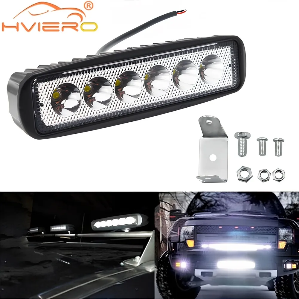 

18W 20W 72W Light Bar/Work Spotlight 12V LED Lights Bar Waterproof for IP68 Truck Driving Offroad Boat Car Tractor Led Work Lamp