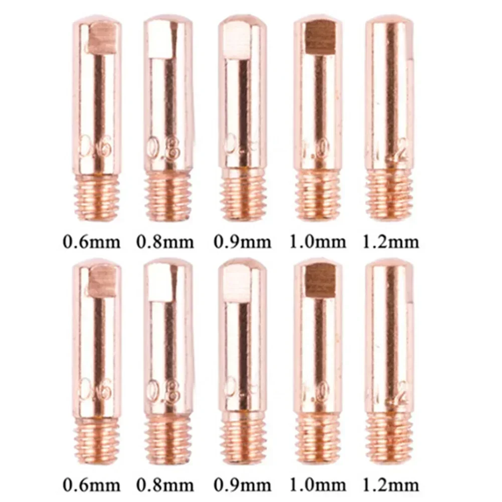 10pcs MB15 15AK MIG Welding Contact Tip 0.6-1.2mm Protective Nozzle For Rilon Riland Jasic Welding Supplies