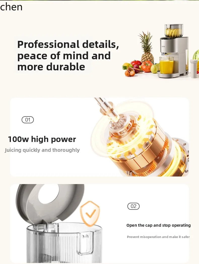 Spremiagrumi HXL Separazione automatica di polpa e succo per uso domestico Processore automatico di frutta e verdura