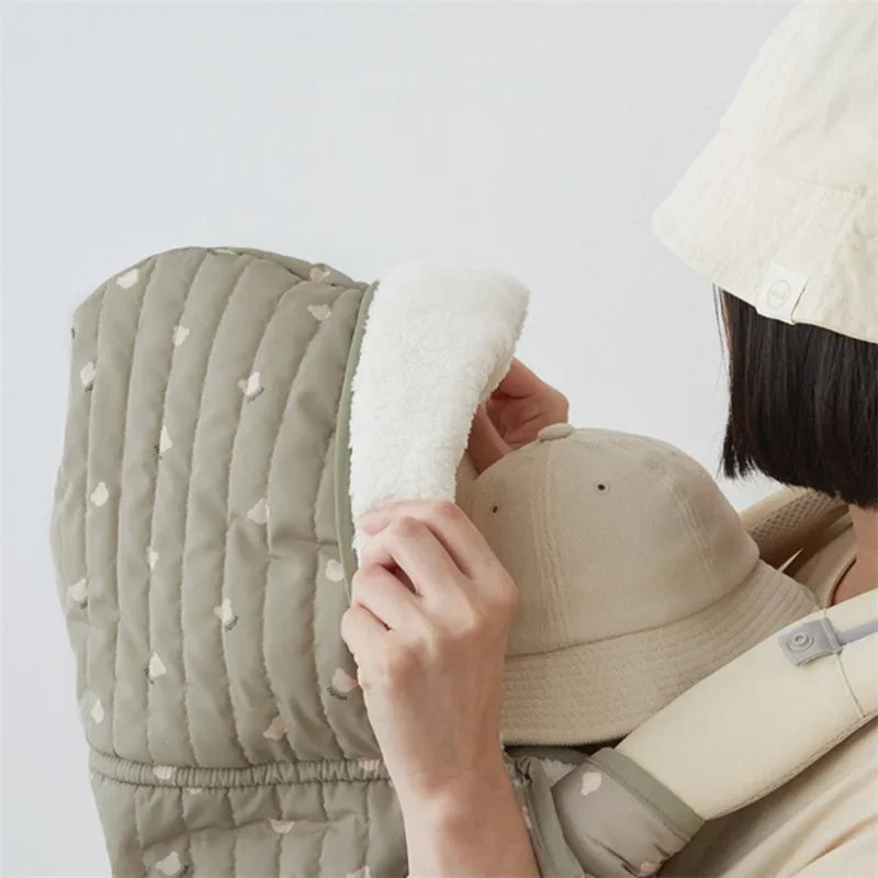 العالمي عربة طفل الملحقات 2 في 1 يندبروف غطاء لطيف الدب سميكة غطاء دافئ بطانية الرضع نزهة عربة بطانية جديد #6