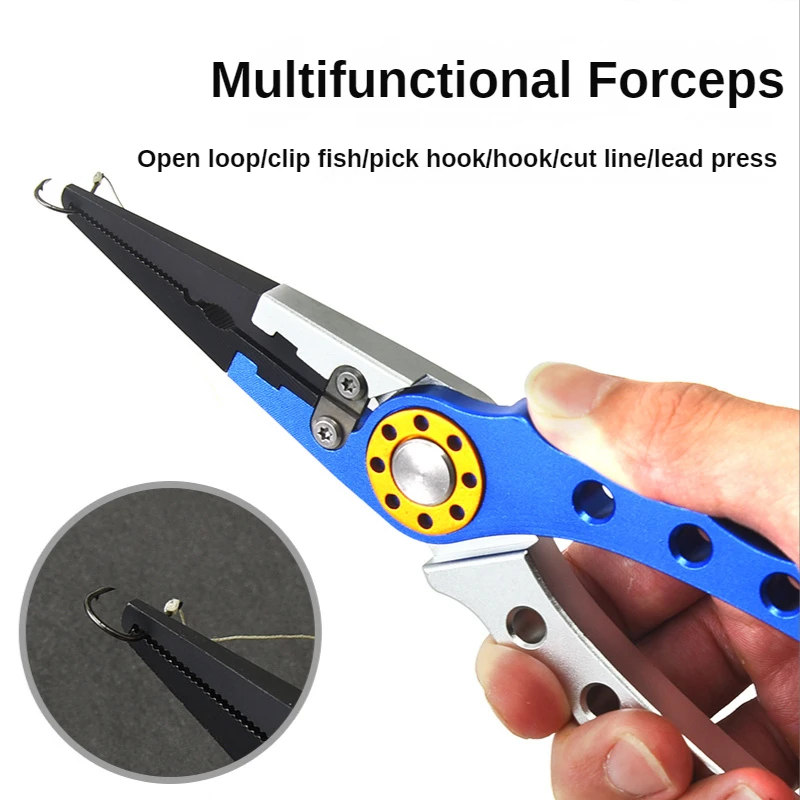 

Stainless Steel Fishing Pliers Fishing Line Scissors Cutter Multifunctional Plier Fishing lip grips with Rope Bag High Quality