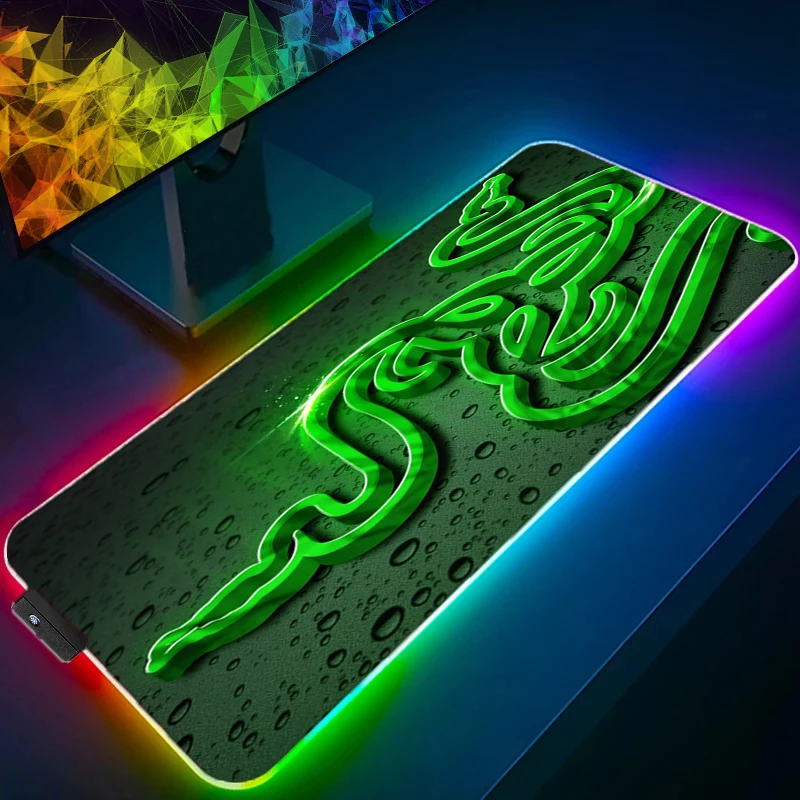 

Коврик для мыши Razer RGB LED Коврик для мыши Аксессуары для ПК Коврик для мыши Резиновый игровой коврик Нескользящий настольный коврик для ноутбука Роскошный модный коврик для клавиатуры