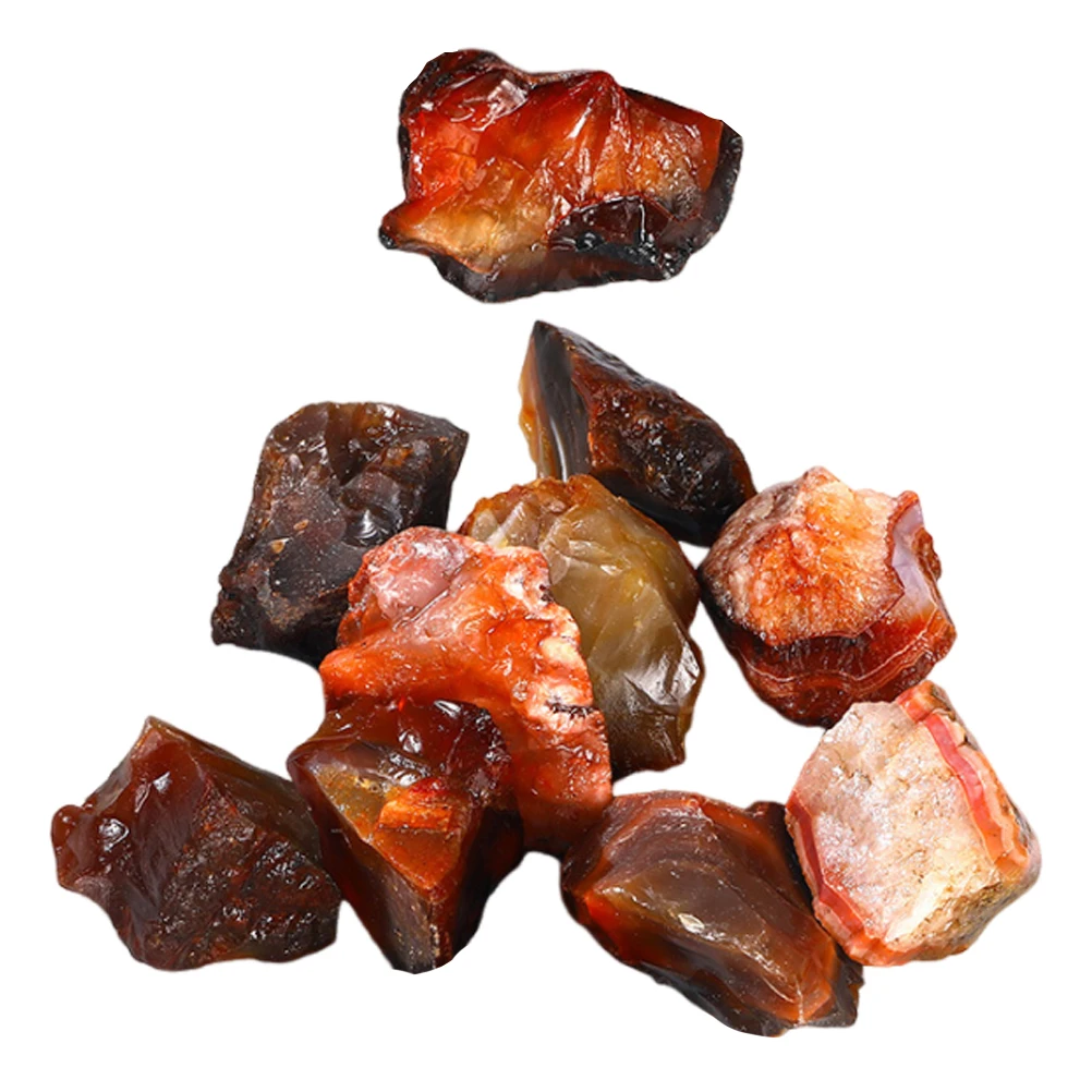 

1 Bag Handcrafted Carnelian Stones Decorative Agate Blocks Unique Textures Aromatherapy Diffuser Stones