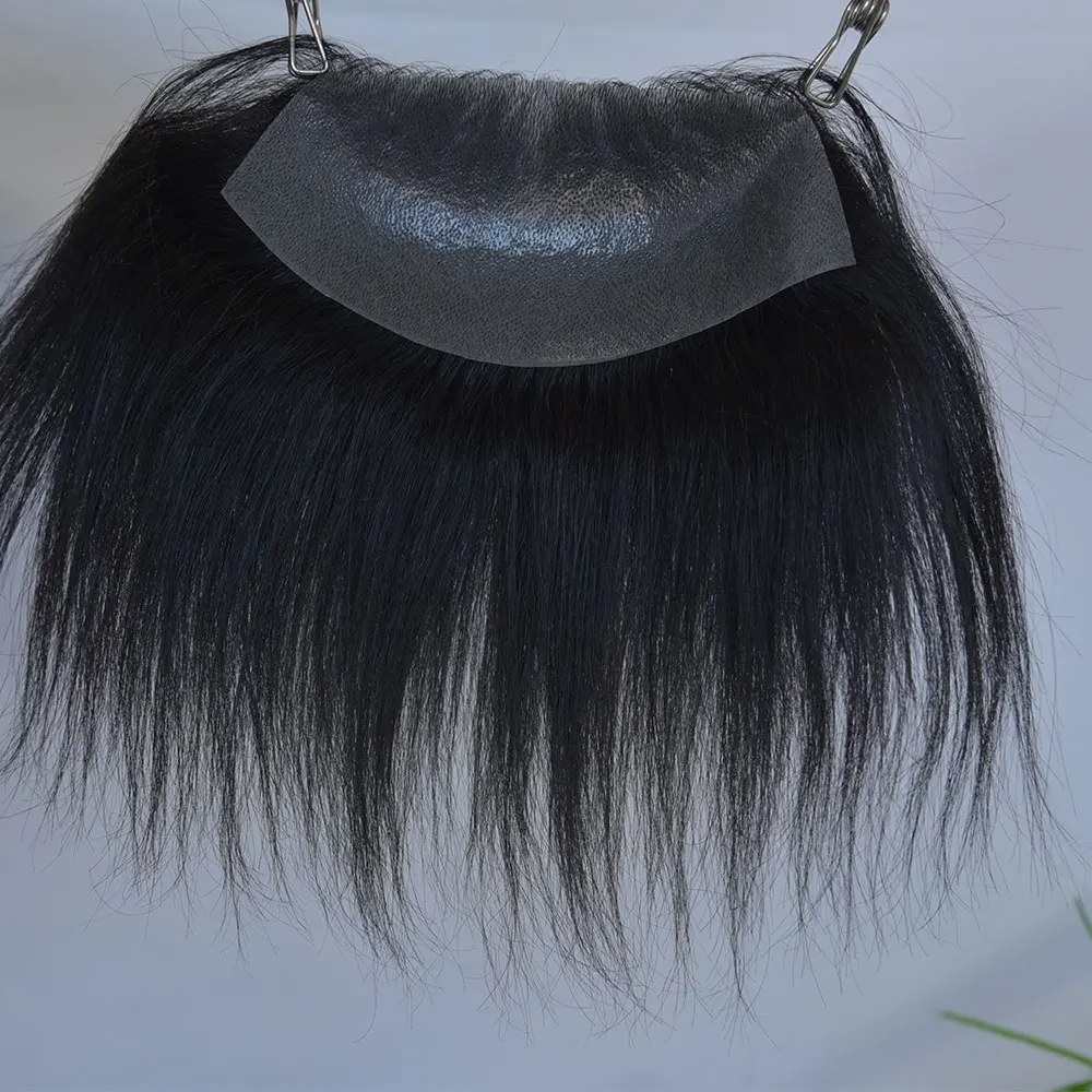 

Кусок волос D Style Hairline PU Skin Toupee V Loop Передняя система замены волос 2,75x6,29 Кусок человеческих волос для выпадения волос