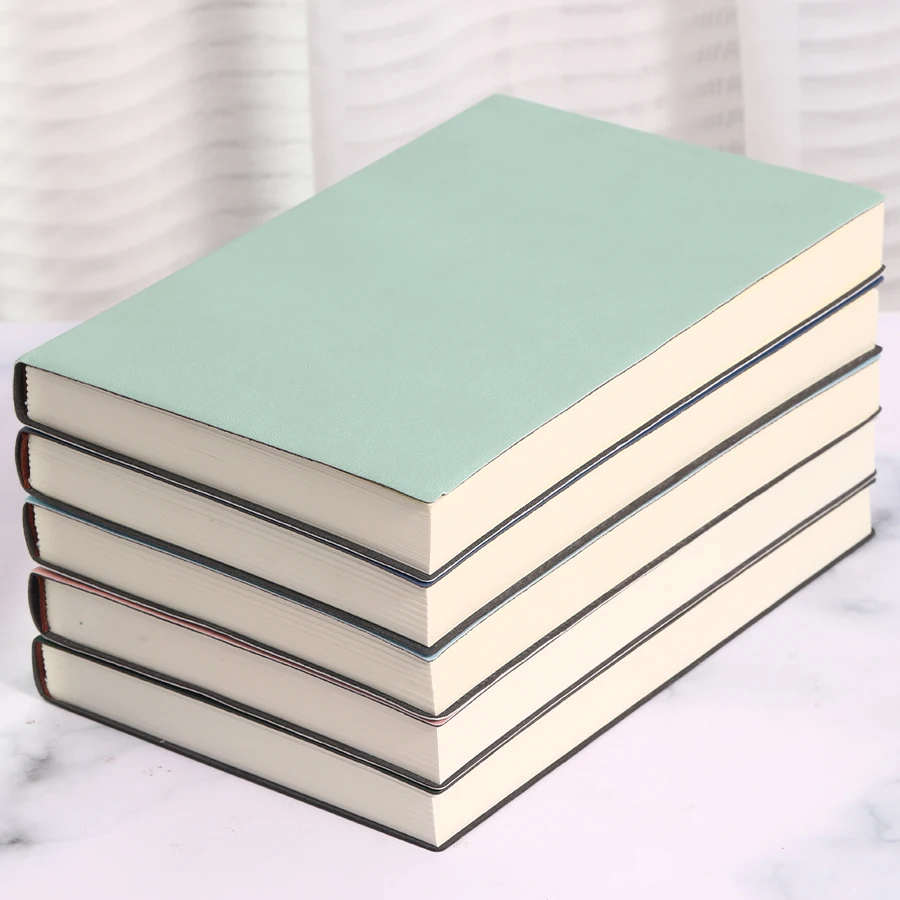 Soft leather thickened A5 notebook, 360 pages with soft cover, suitable for daily use, family, meetings