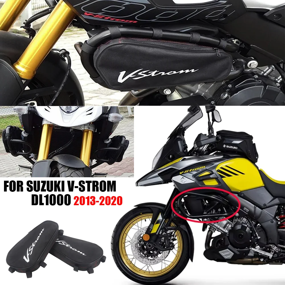 Motorcycle Accessories Frame Crash Bars Waterproof Bag Repair Tool Placement Bag For SUZUKI V-STROM DL1000 DL 1000 2013-2020