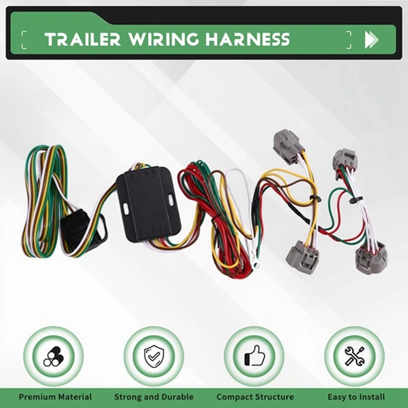 Super Sale 4 Pin Trailer Wiring Harness 55513 Towing 4 Way Flat Connector Socket for Toyota Tacoma T100 Hilux