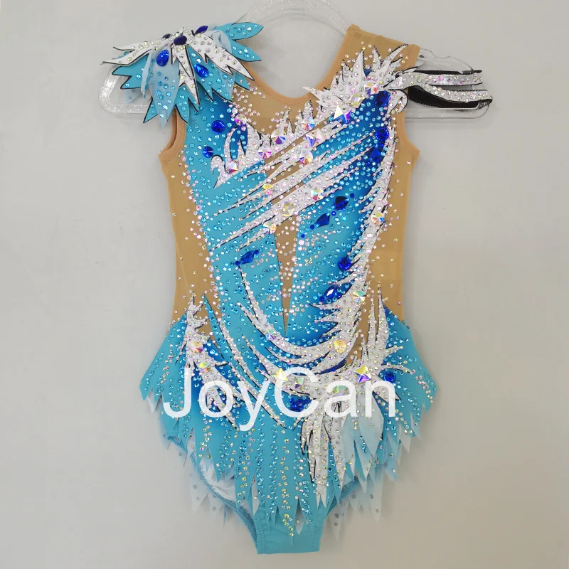 Joycan Rhthmic Gymnastik Trikots Mädchen Frauen blau Spandex elegante Tanz kleidung für die Konkurrenz