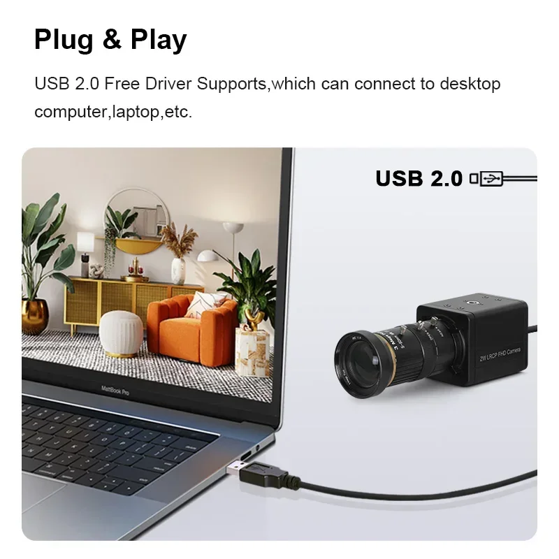 

New 8MP 5-50mm CS MF 10x Optical Varifocal Camera 5600 Imx415 Mini USB Camera 4K 3840x2160 30fps Industrial Vision CMOS UVC SDK