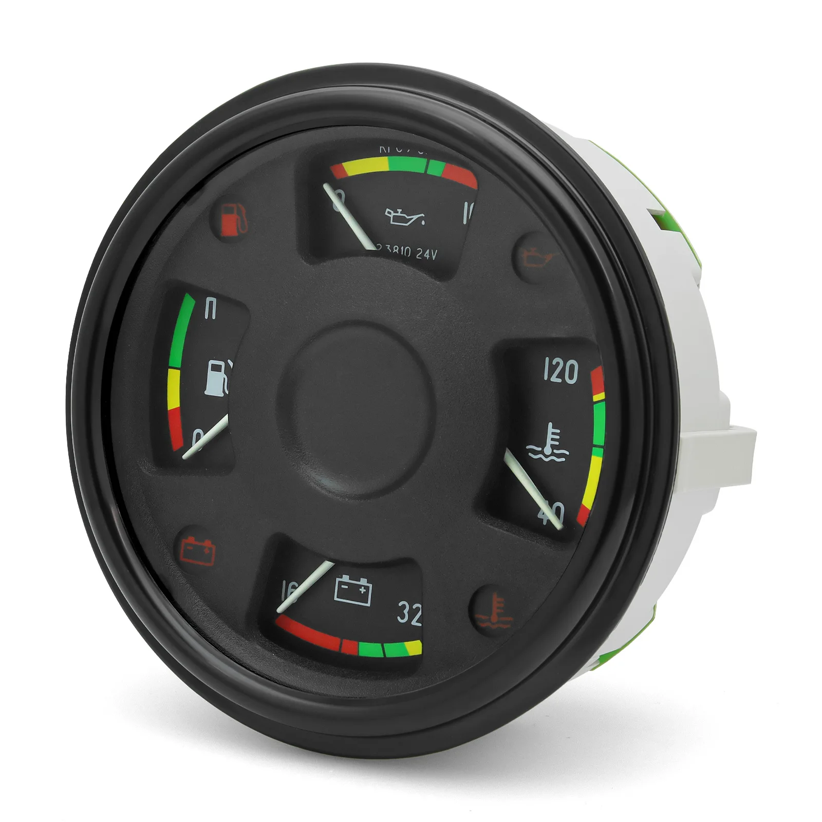 140mm 4in1 Car Fuel Level Gauge Oil Pressure Water Temp Volmeter + Warning Indicator Volt Electrical Mechanical Car Pointer